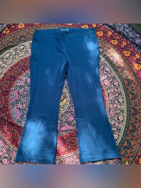 Betabrand Dress Pant Yoga Pants Womens 3XL Cobalt Blue Excellent Flared Leg